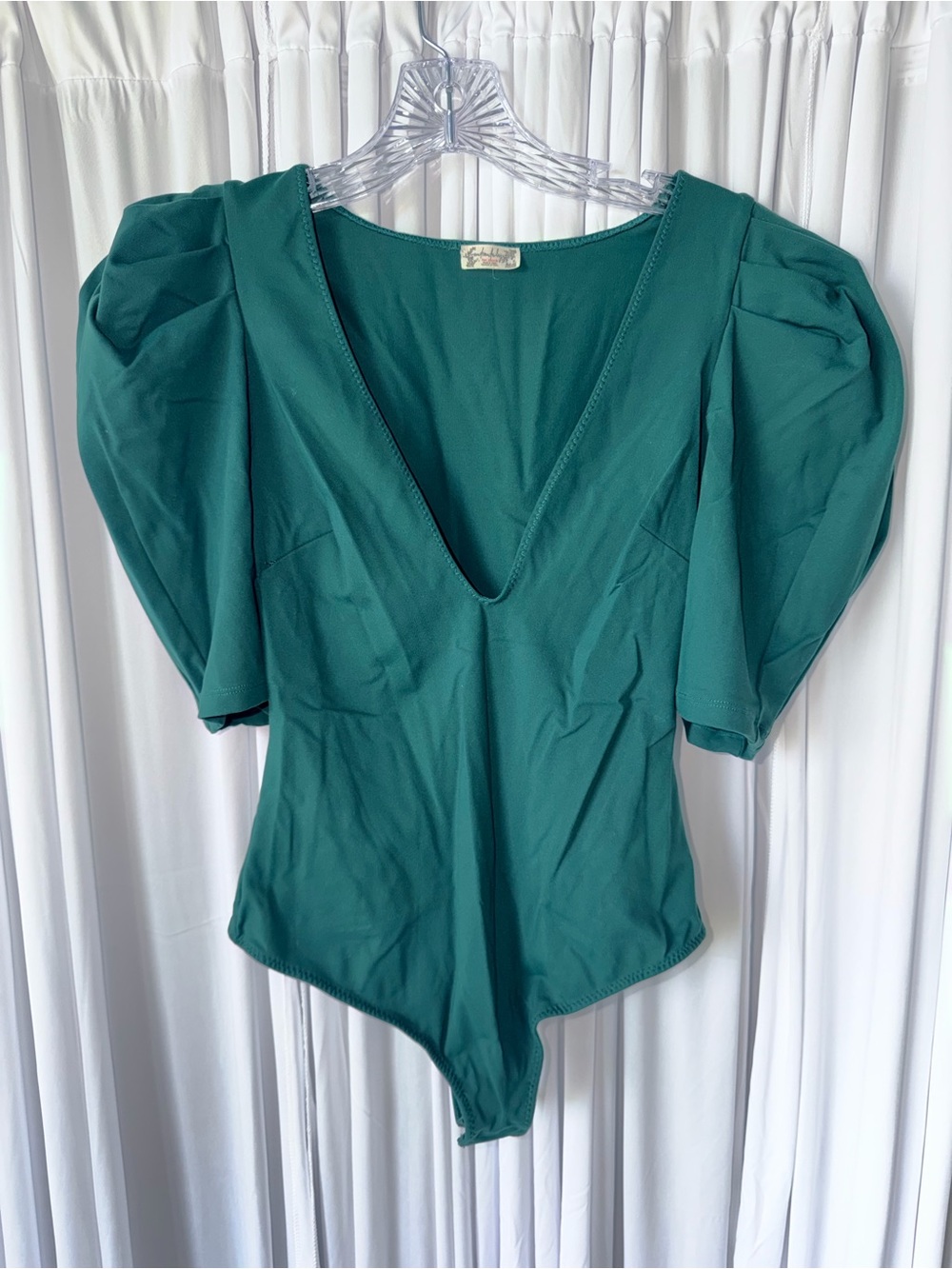 Intimately by Free People Teal Va Va Voom Thong Bodysuit